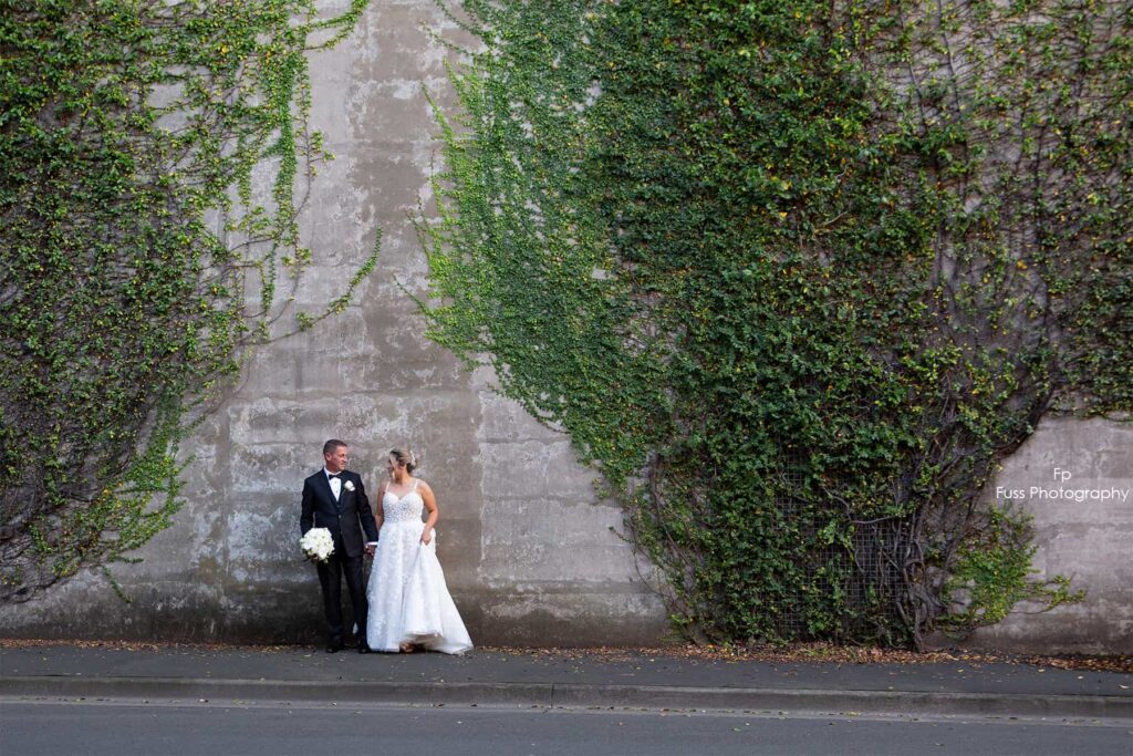 wedding photography with natural backdrop